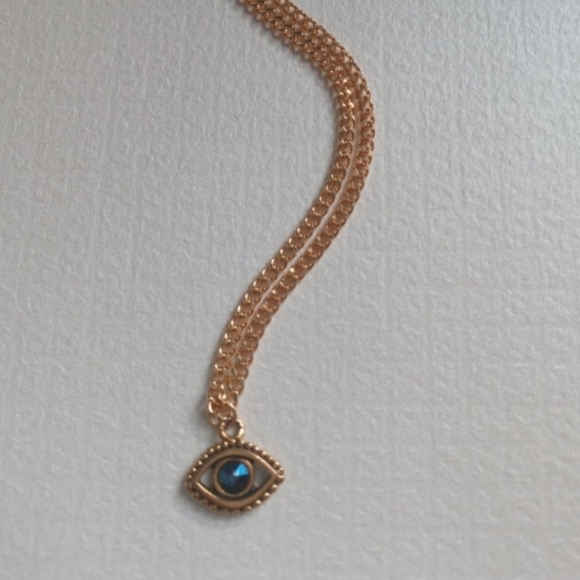 Gold Filled Evil Eye Protection Necklace - Picture 2 of 2